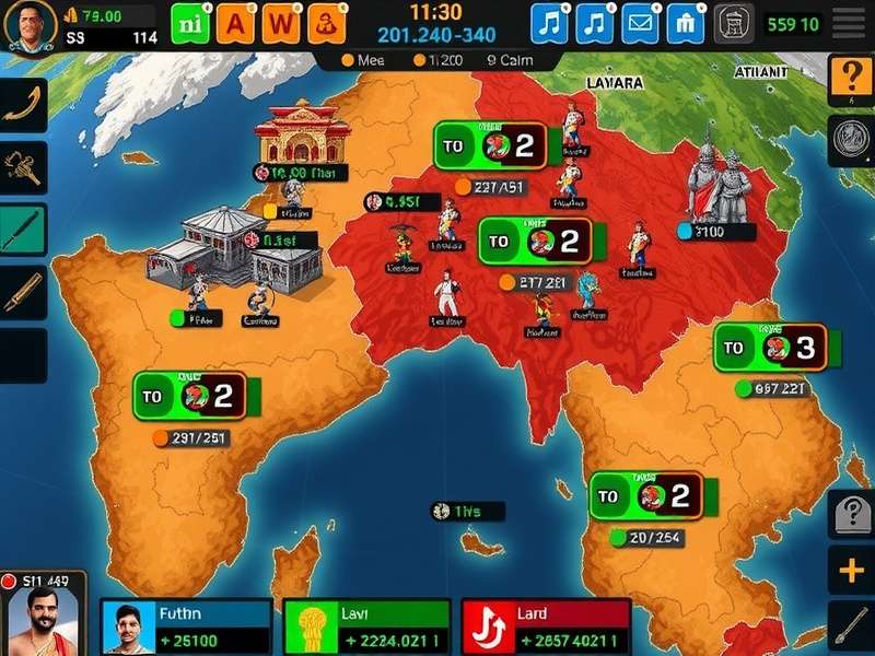 Combat scene in Mahalaya Glorious Conflict showing unit formations